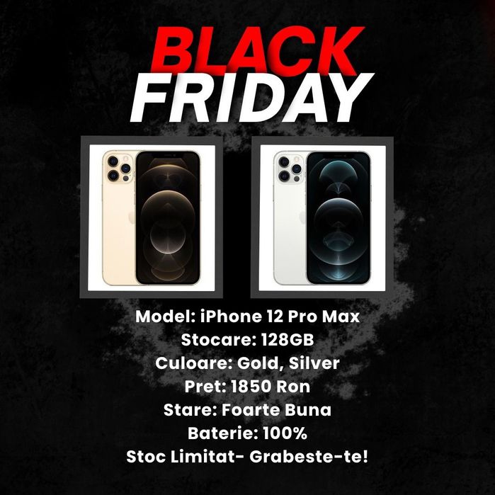 Black Friday!!! iPhone 12 Pro Max 128gb Gold/Silver Neverlocked