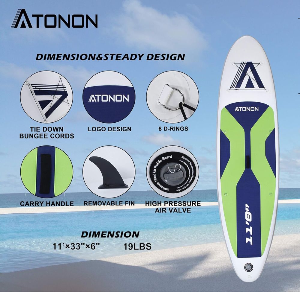 НОВ SUP Paddle Board / Падъл борд КОМЛЕКТ Runwave Atonon