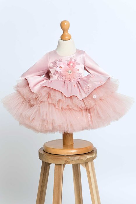 Rochie botez, trusou biserică, bentiță, botoșei, lumânare, cufăr