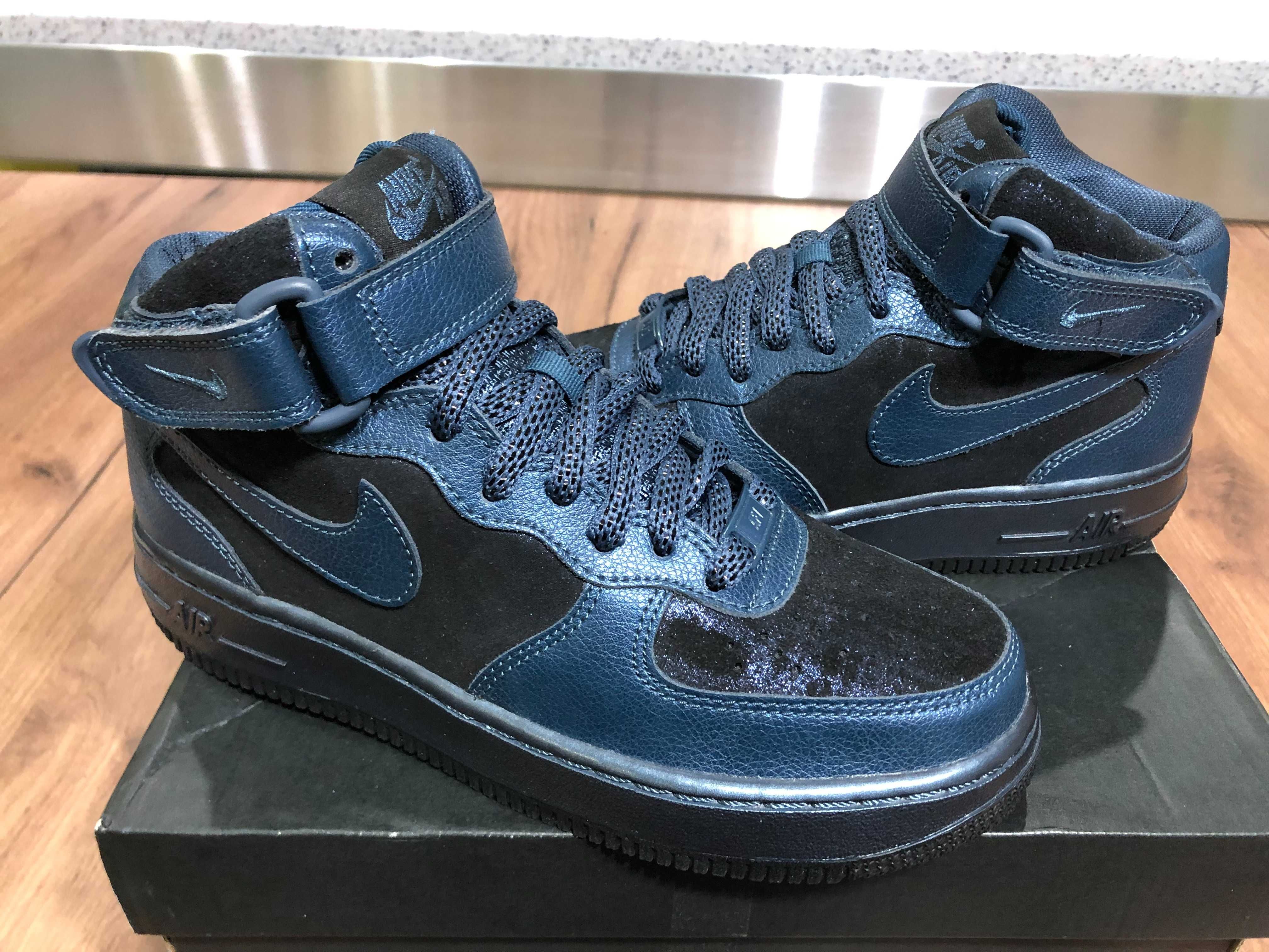 ОРИГИНАЛНИ *** Nike  Air Force 1 07 Mid PRM Metalic Armory Navy