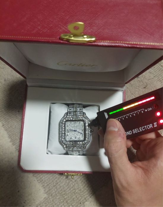 Ceas Cartier full box Moissanite VVS CADOU calitate premium