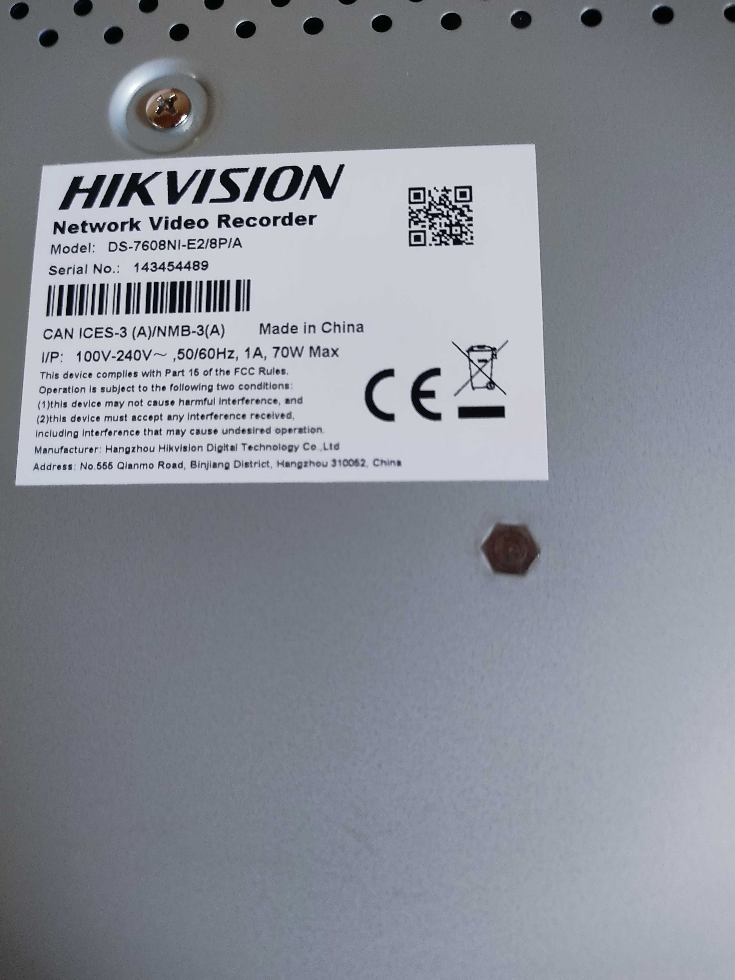 NVR HikVision ХИК вижън + HDD 2  x 2 TB  - WD