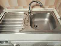 Chiuvetă cu baterie inox și mască