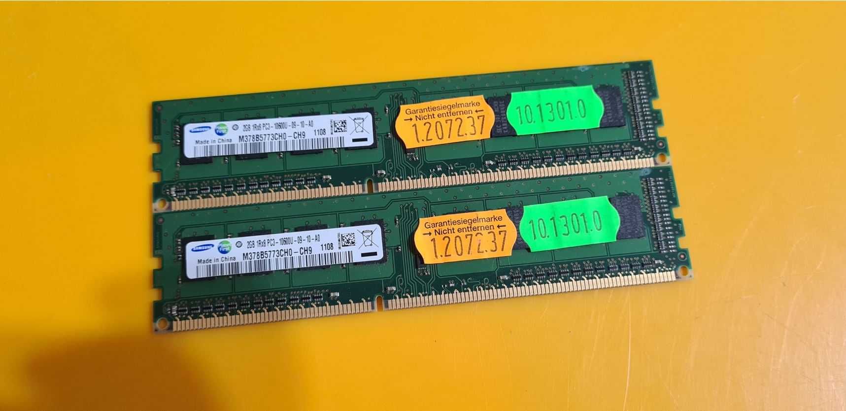 Kit 4GB DDR3 Desktop,2x2GB,Samsung,1333Mhz,PC3-10600,CL9,Single Sided