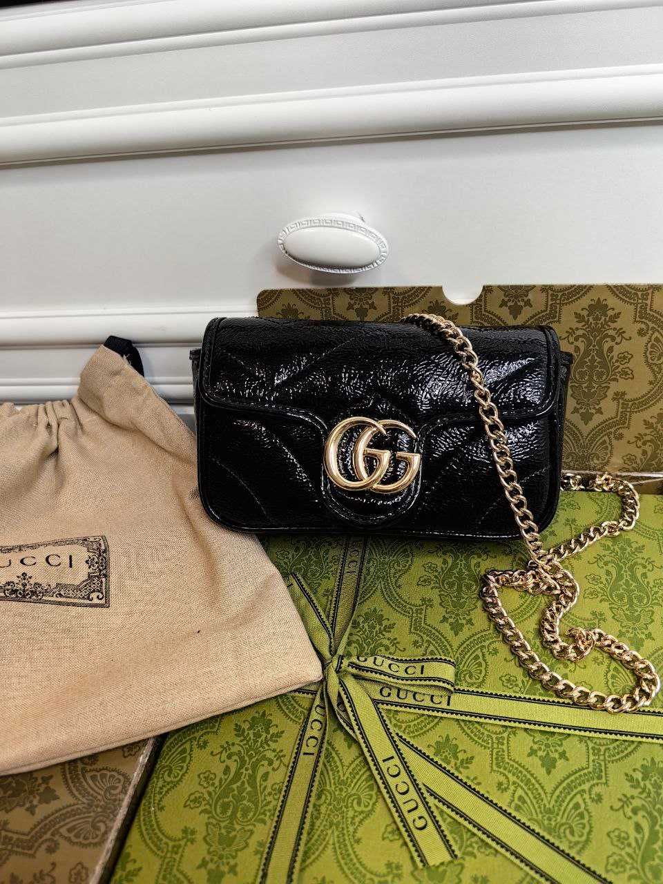 Дамска Чанта GUCCI GG MARMONT SUPER Mini Bag 100% Leather