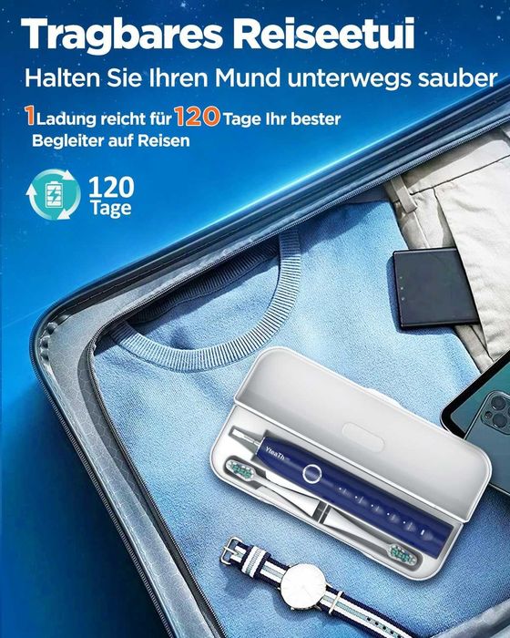 Електрическа звукова четка за зъби Sonic Y05 8 глави и 5 режима черна