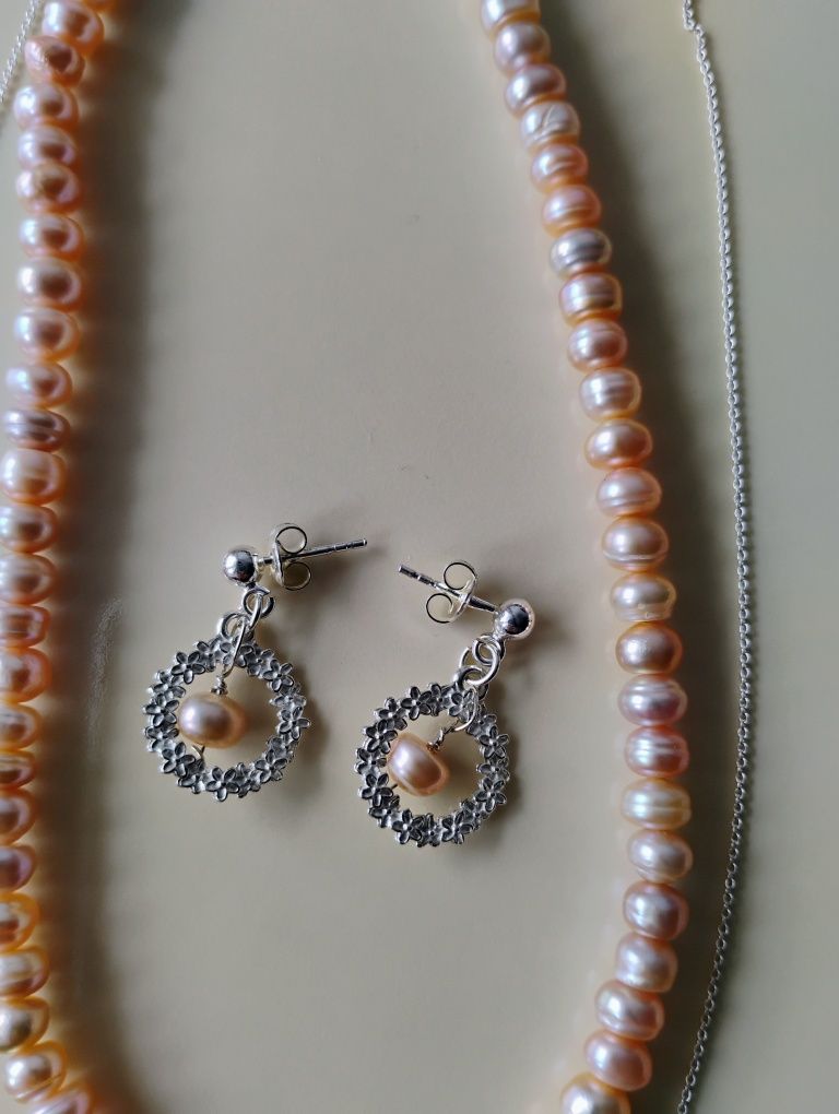 Set din argint 925 și perle naturale