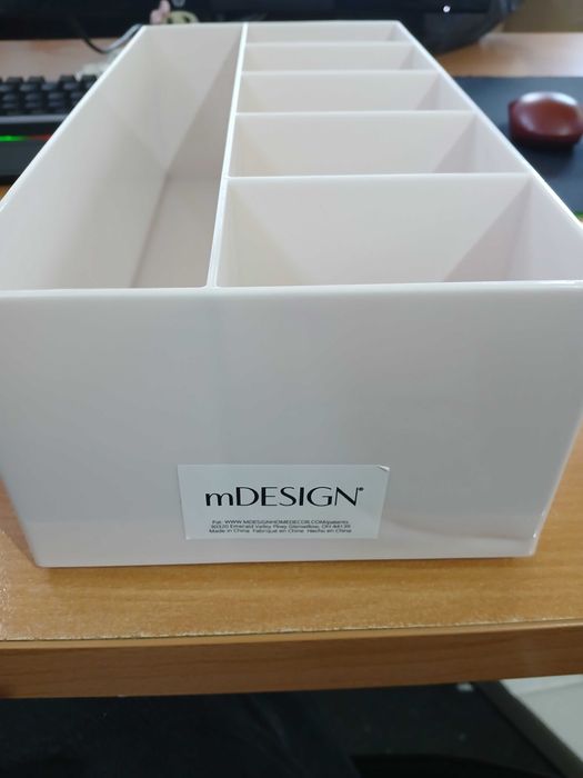 Organizator mDesign 6 compartimente, baie/bucatarie, bej