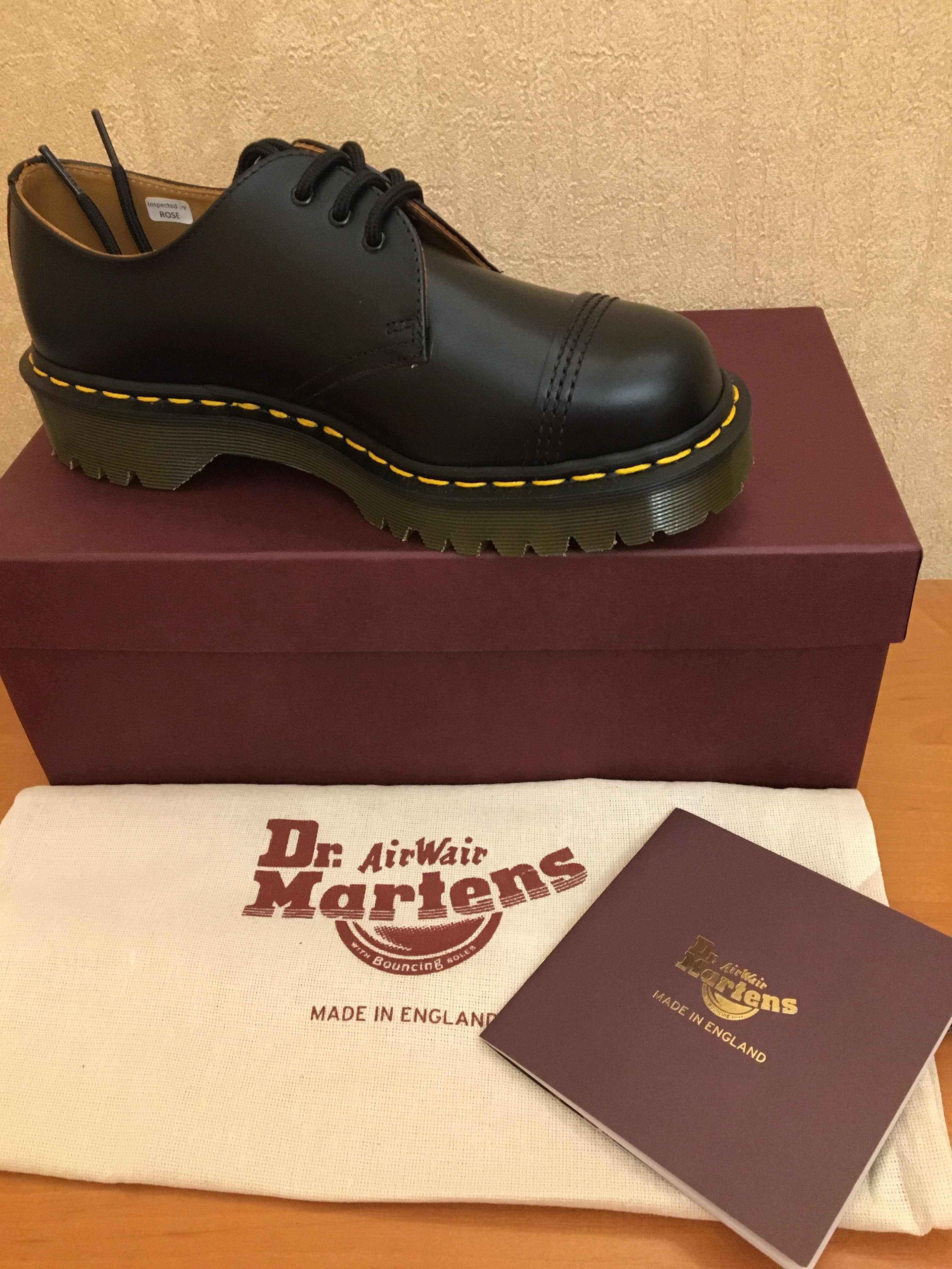 Ботинки Dr Martens, модель 1461, новые, размер 40-41