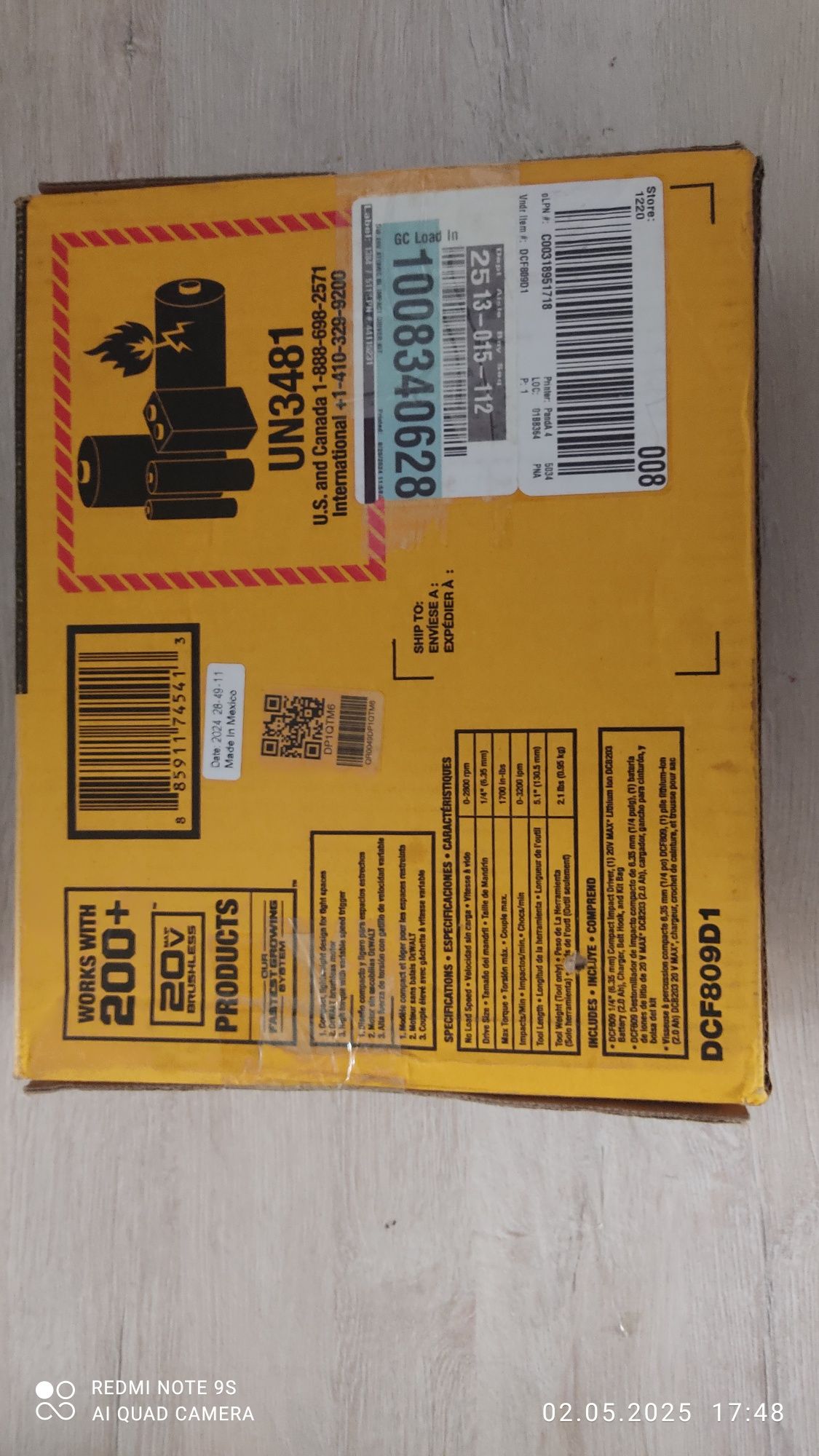 Импакт DeWalt DCF809D1