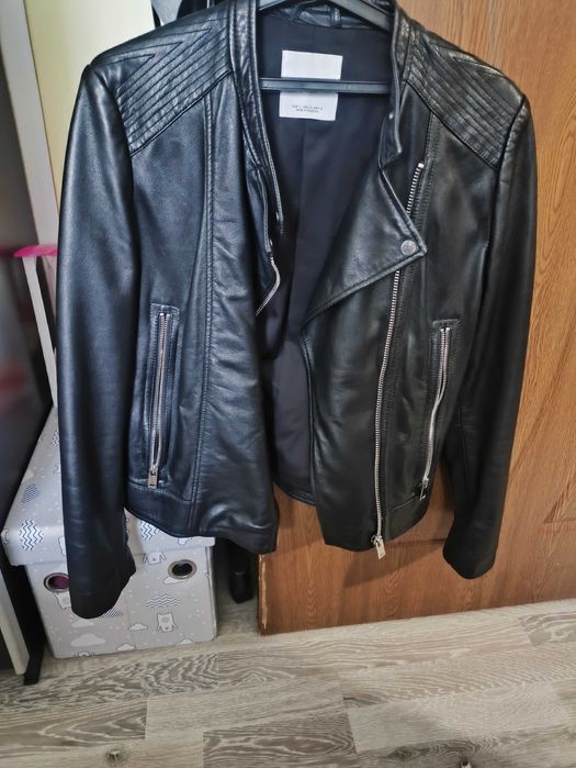 Дамско яке естествена кожа Mango