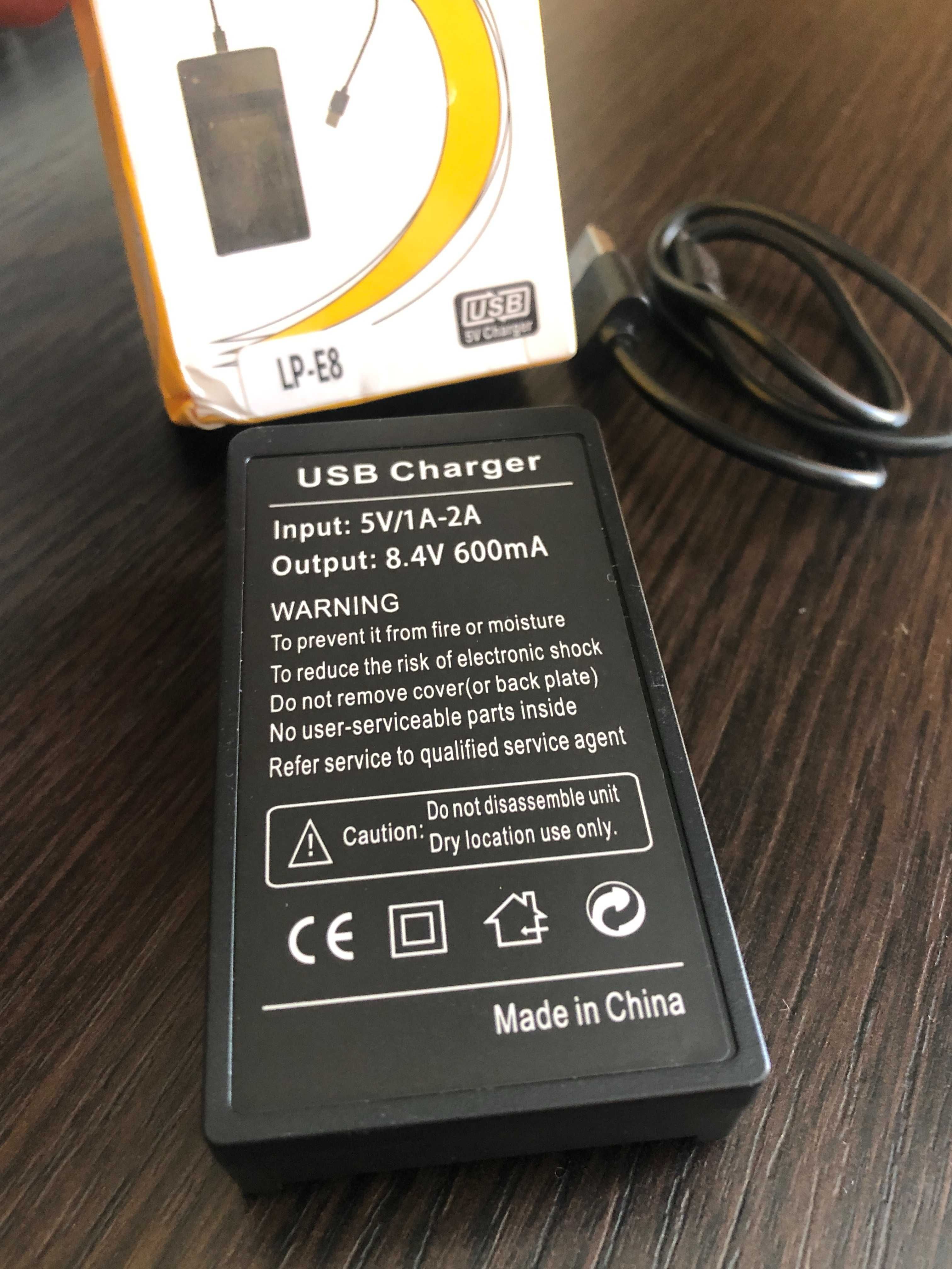 зарядное устройство  LP-Е8 USB на Кэнон 550,600,650Д