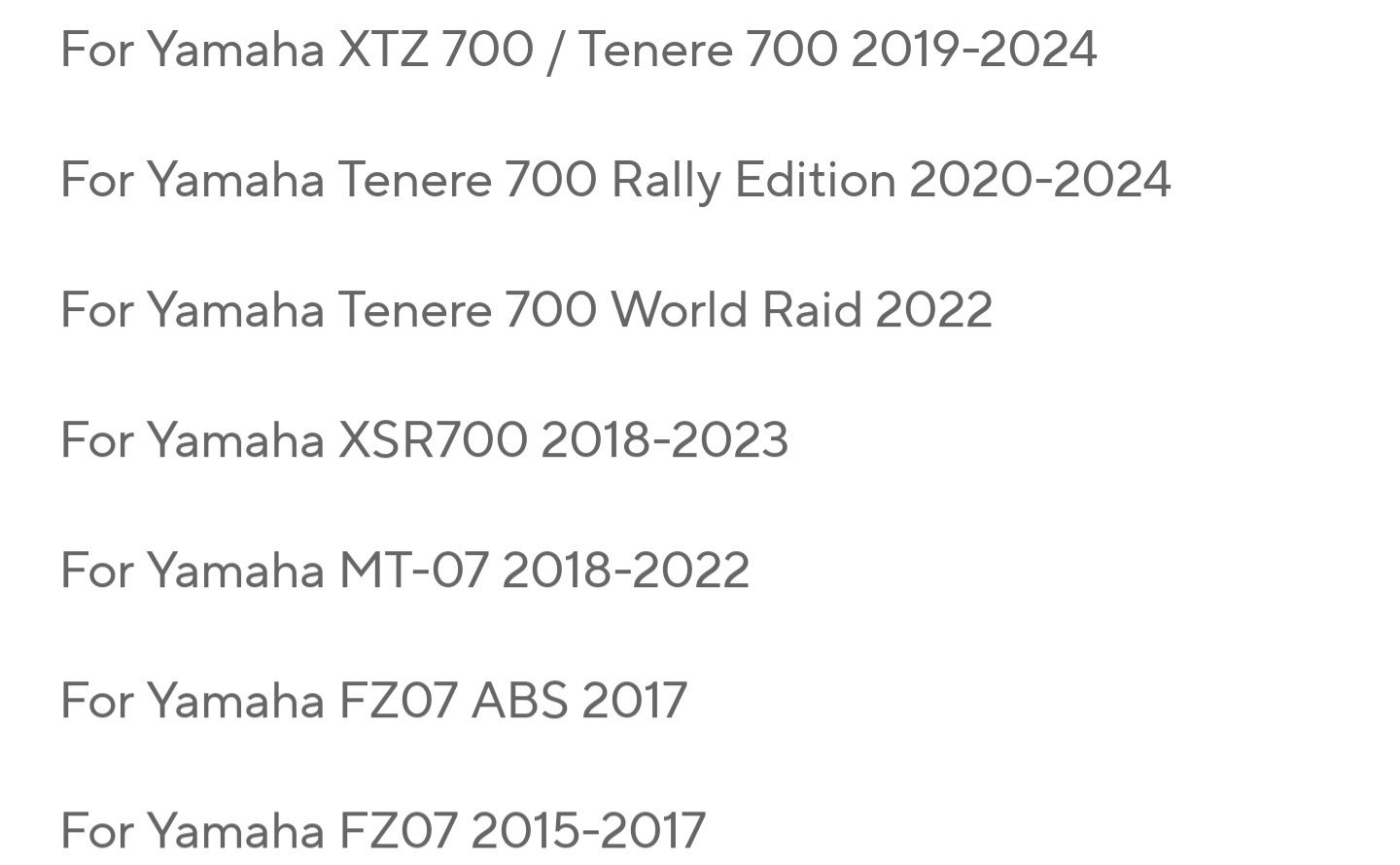 Yamaha MT07, Tenere 700, XTZ 700 clutch kit