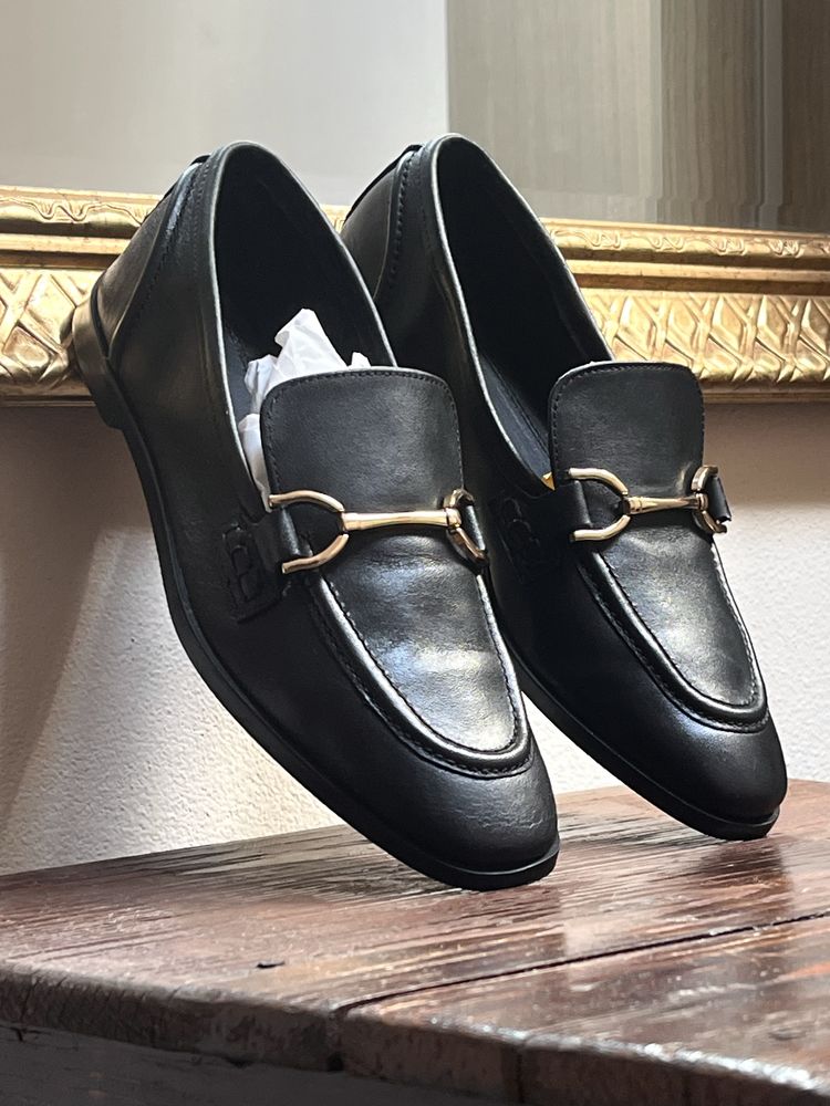 Loafers/mocasini, piele naturală, Zara