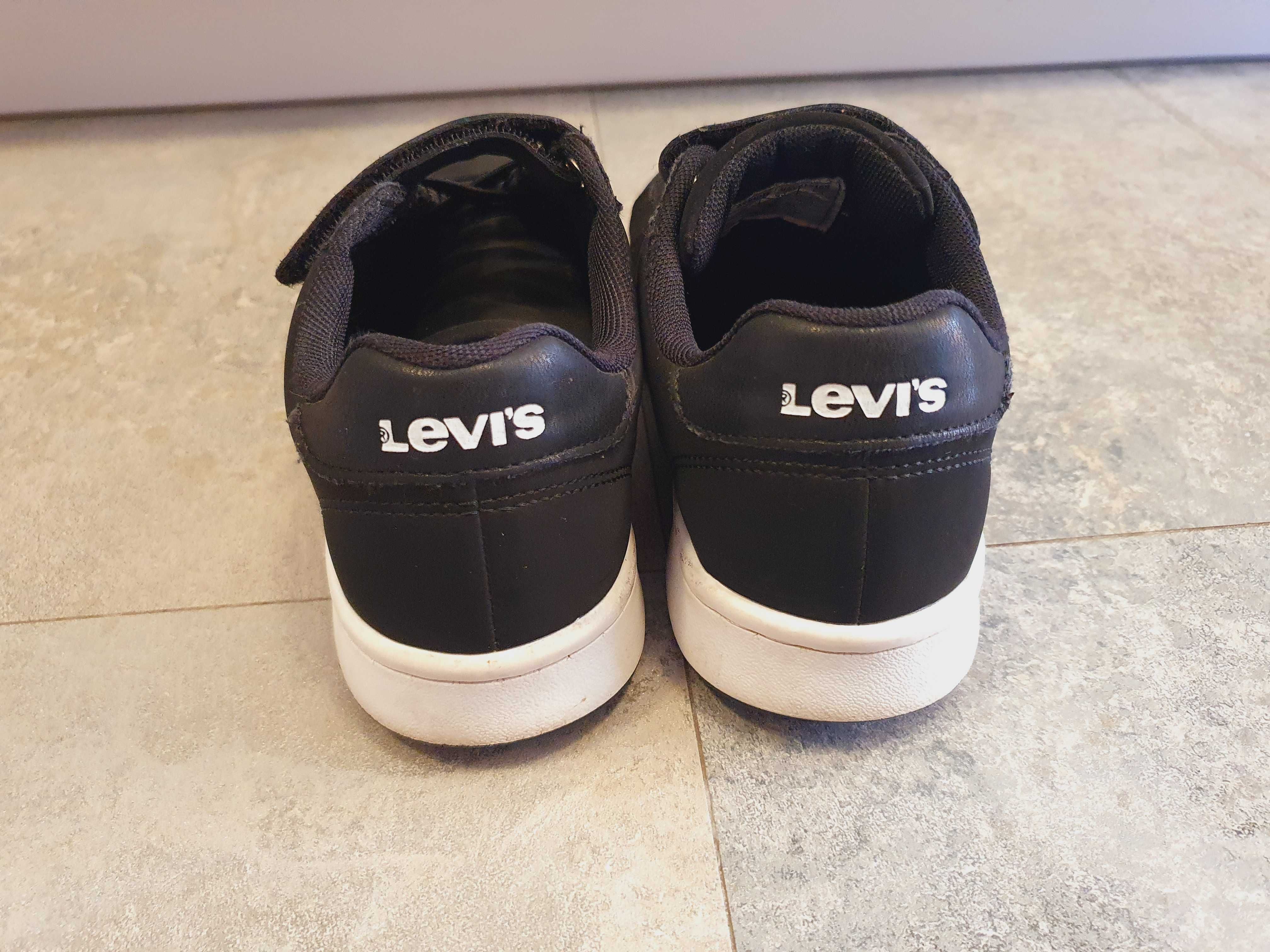 Pantofi de piele ecologica cu banda velcro Levi's, marimea 35