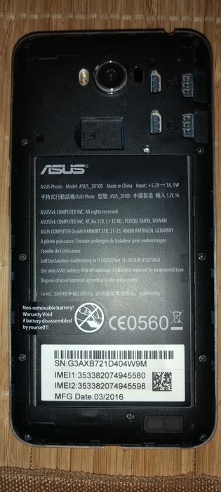 ASUS  Z010D zenfon max
