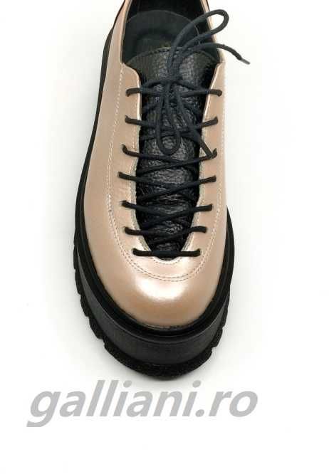 Pantofi casual Dama-cream somon-Fabricat in Romania