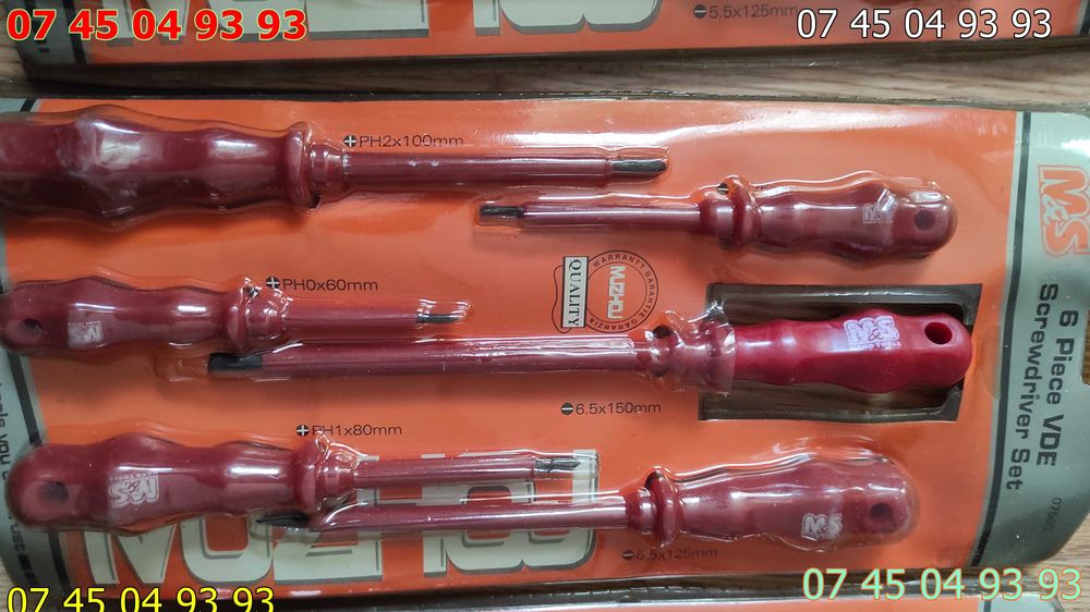 set de 6 surubelnite profesionale electrician protectie la 1000v