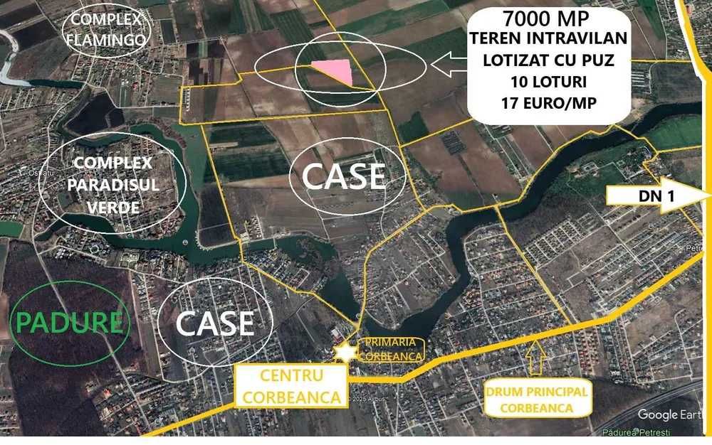 Proprietar - Teren cu PUZ – ideal investiție/dezvoltare rezidențială