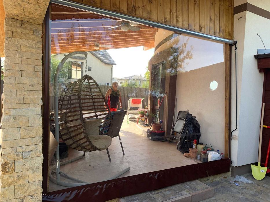 Inchidere terase si foisoare cu folie transparentra PVC Cristal 0.8mm