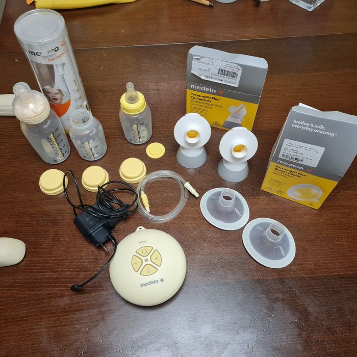Електрическа помпа за кърма Medela шишета медела конектори