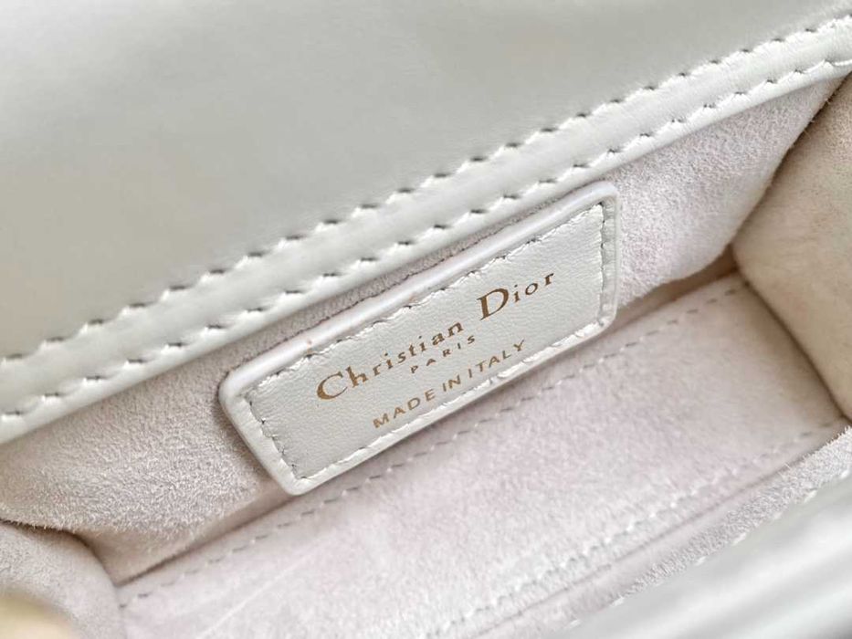 Geanta Christian Dior Lady Micro, white, 12x10x5cm, Premium