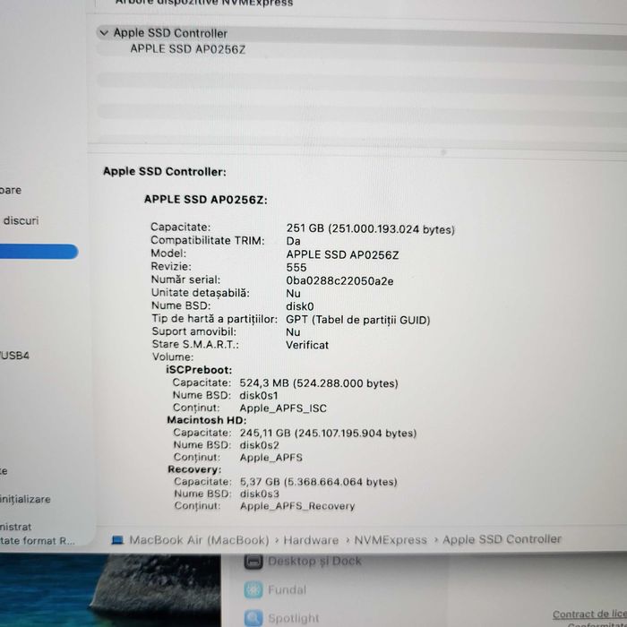 Laptop Apple MacBook Air 13"M2 16GB, 256GB ZEUS Amanet Militari 33243