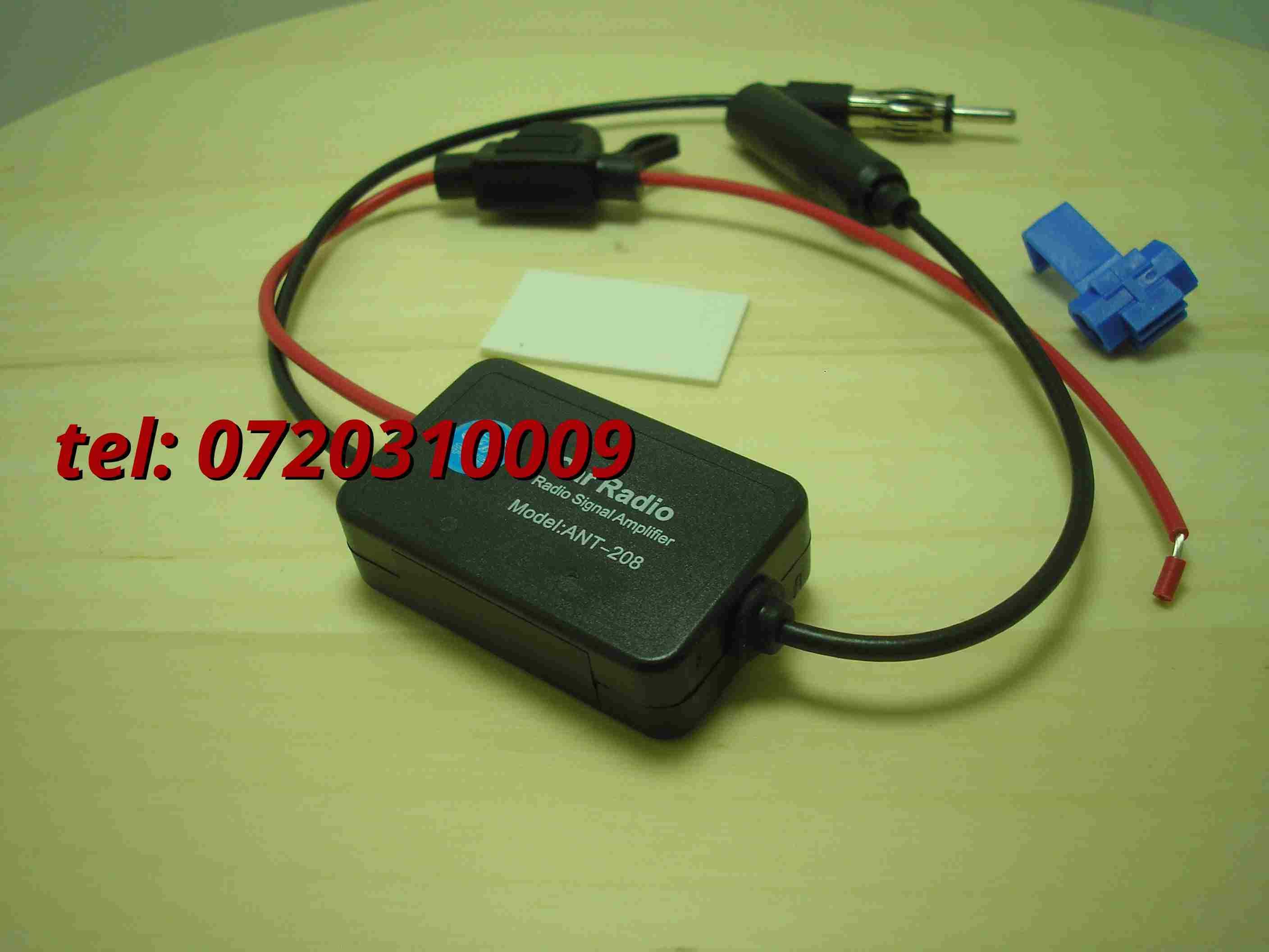 Amplificator De Semnal Antena Radio Auto Fm 12v