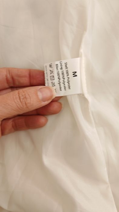 Водоустойчиво бяло яке-елек