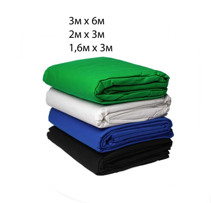 Фон зеленый, синий хромакей, белый, черный, серый, розовый для фото