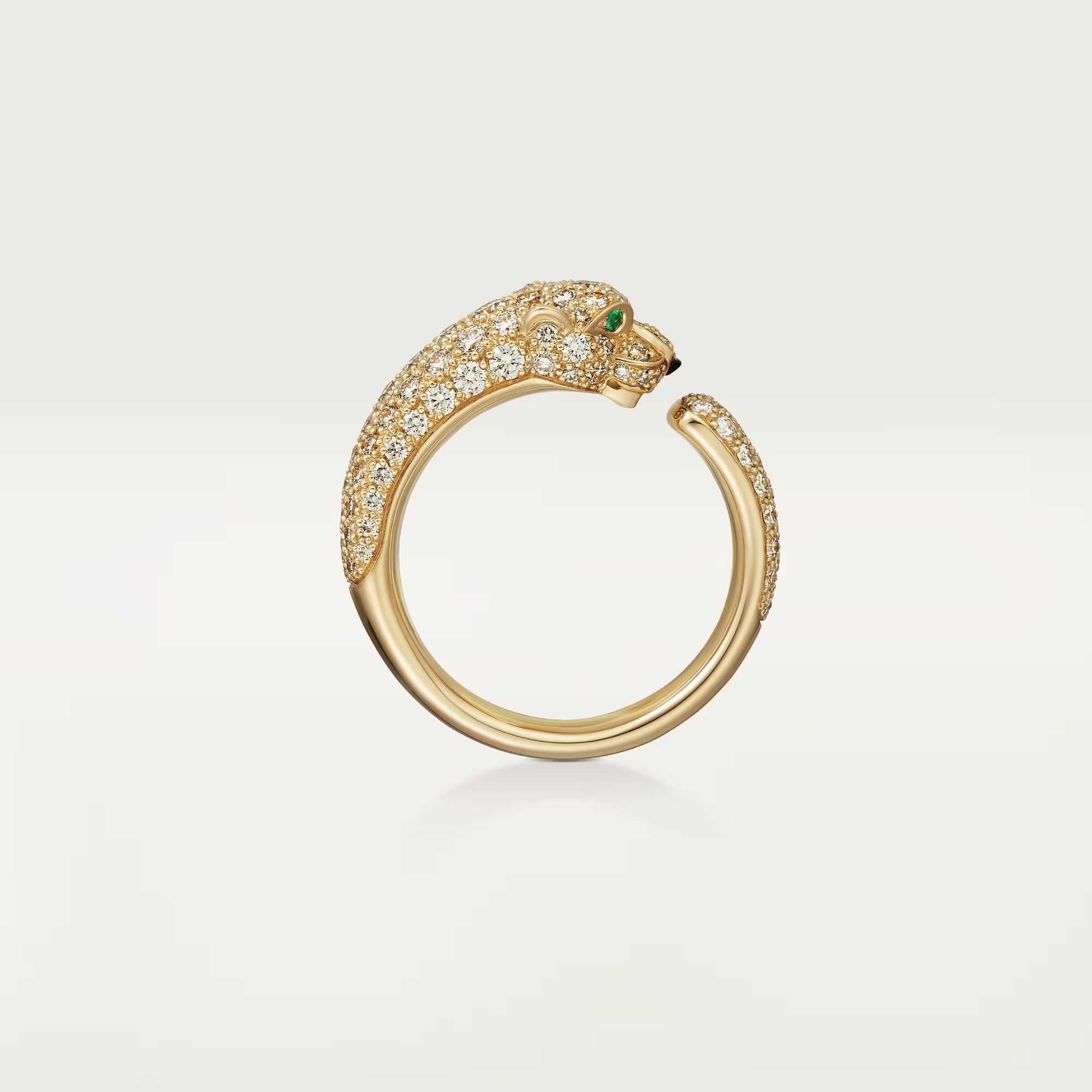 CARTIER Panthere de Cartier Gold Paved Diamonds Дамски Пръстен