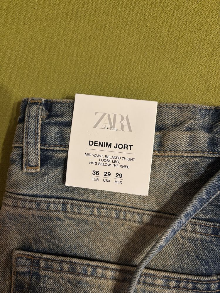 Мъжки дънкови къси панталони ZARA
