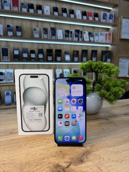 iPhone 15 Plus Black 128Gb - Stare foarte buna - Garantie 12 luni