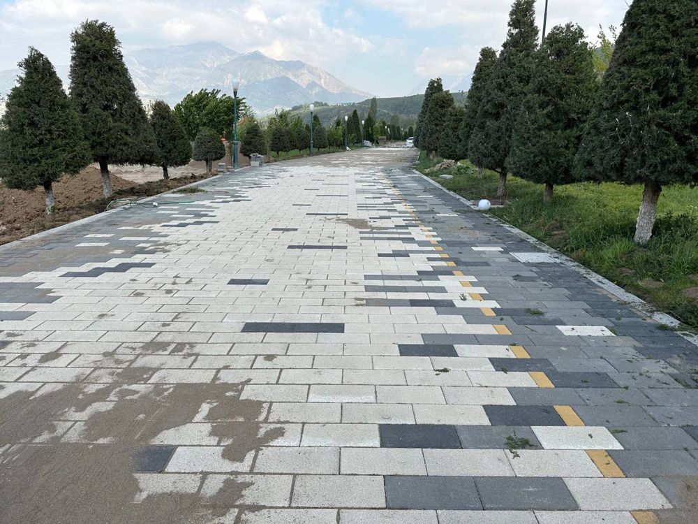 Брусчатка пресованная, тротуарная плитка, бетонная пресс брусчатка