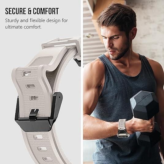 Tech-protect delta pro каишка за apple watch ultra 1/2 - sand/black