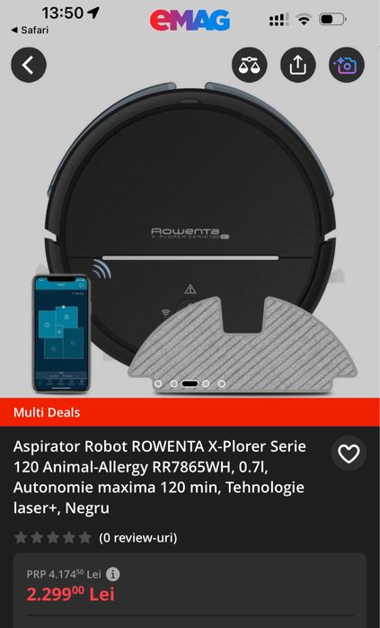 Robot aspirator Rowenta X-Plorer