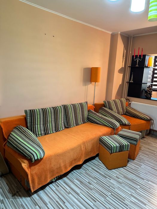 Canapea+fotoliu ambele extensibile +2 tamburei