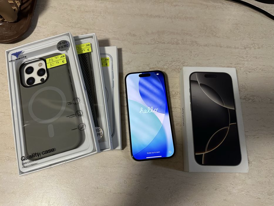 Iphone 16 Pro Natural Titanium 100% battery