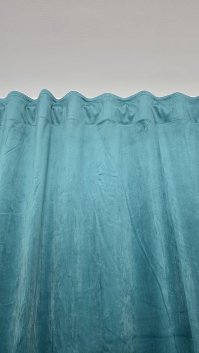 Draperie verde de catifea cu rejansa
