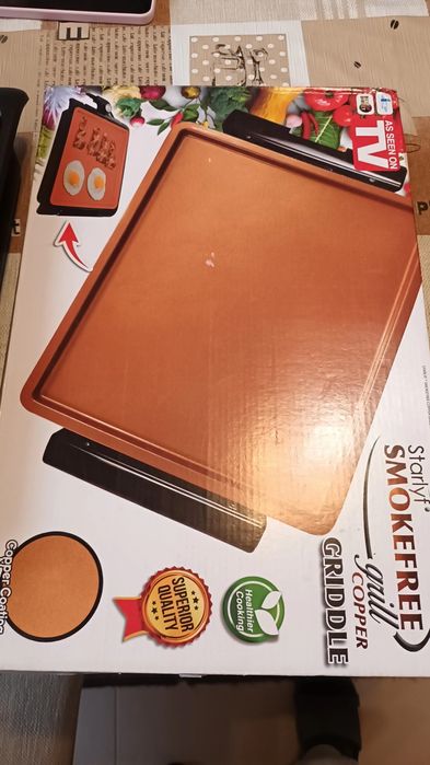 Бездимна скара + бездихова плоча – Чисто нов комплект