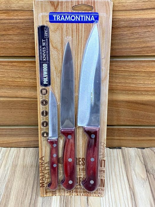 Набор кухонных ножей Tramontina 5 предметов

• Изготовлены из высокока