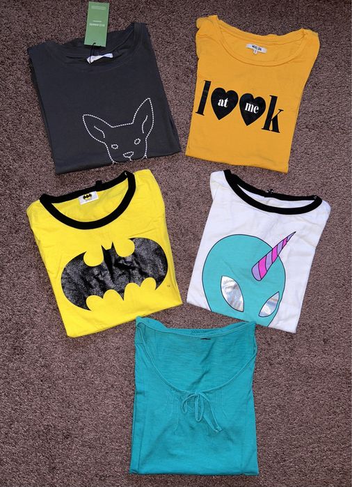 Lot 5 tricouri pt femei, marimea S