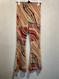 Нов Панталон Urban Outfitters Archive Swirl Mesh Flare Trousers