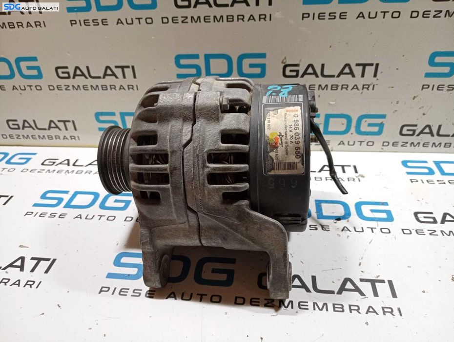 Alternator 70A BOSCH Audi A6 C4 1.8 1994 - 1997 Cod 0986039550 0123310022 [M7437]