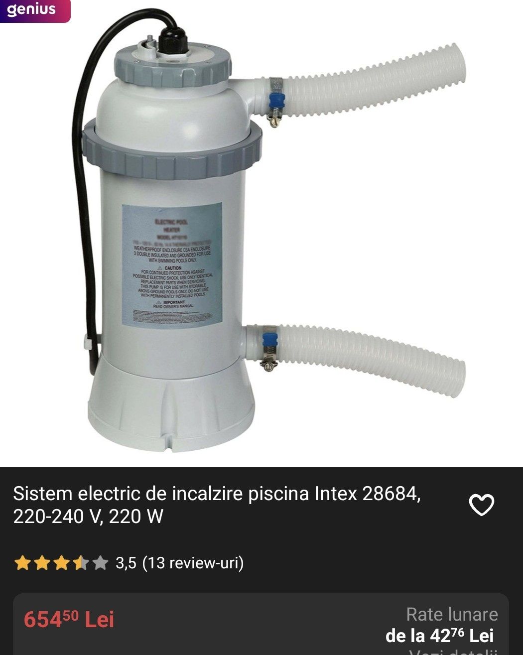 Piscină copii cu sistem de filtrare a apei și pompă electrică 3kw