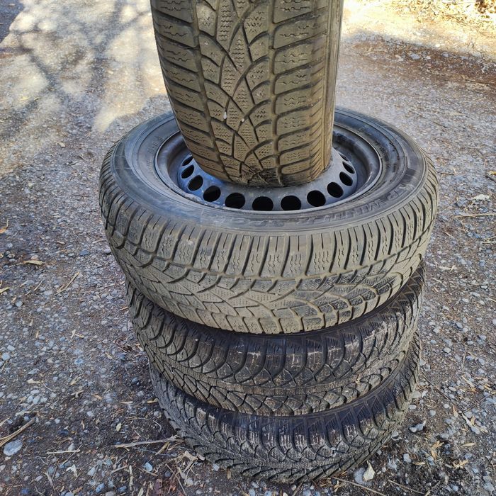 Зимний комплект 4 шт диск+резина 195/65/15 б/у.