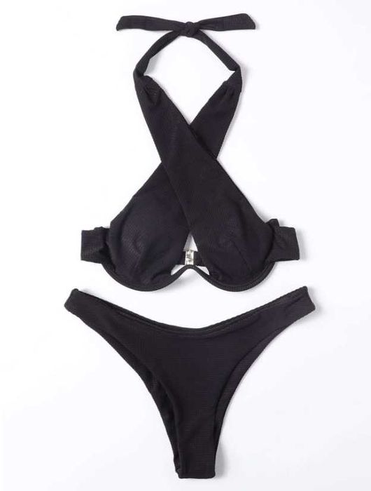 Costum de Baie Negru Dama 2 Piese