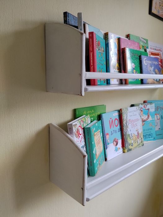 Полка для книг из дерева 2 штуки