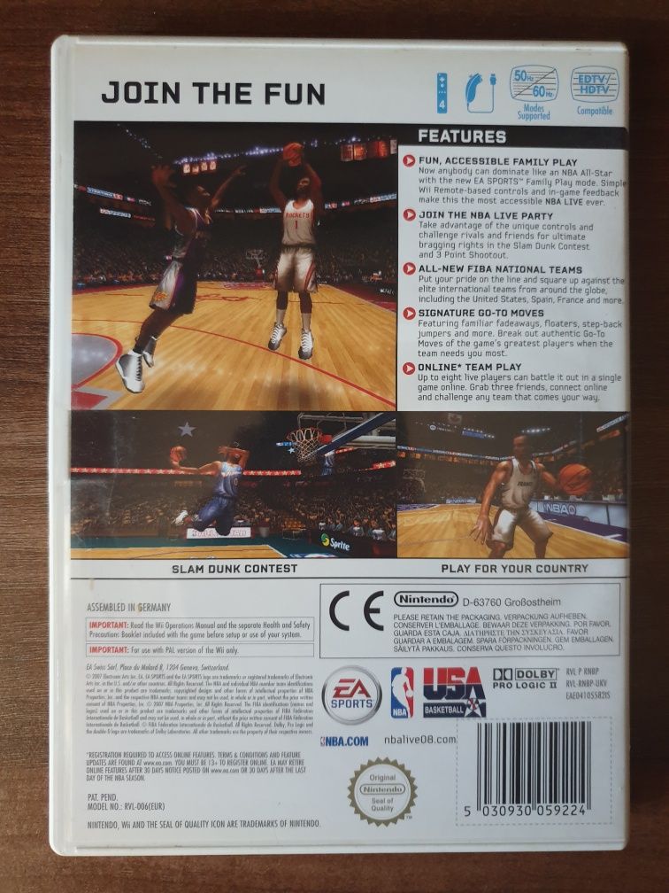 Baschet NBA Live 08 Nintendo Wii