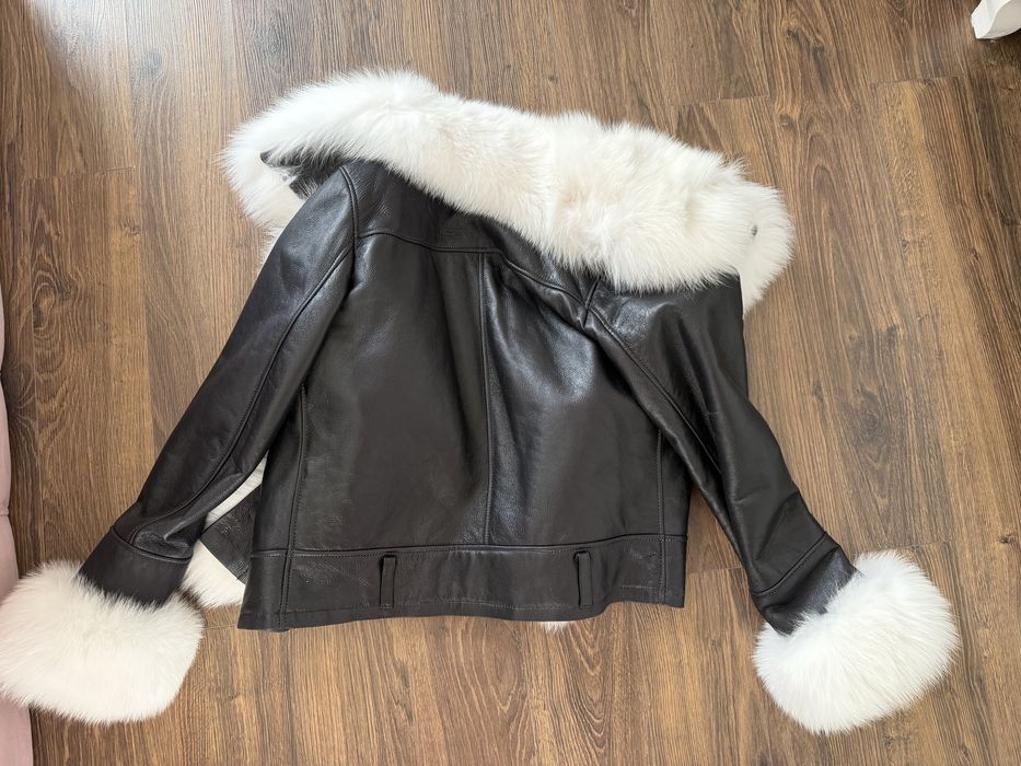 Geaca piele si blana
